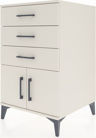 Kronos Komodin 3 Çekmeceli 2 Kapaklı 60x59x96 Aytaşı-aytaşı Aytaşı