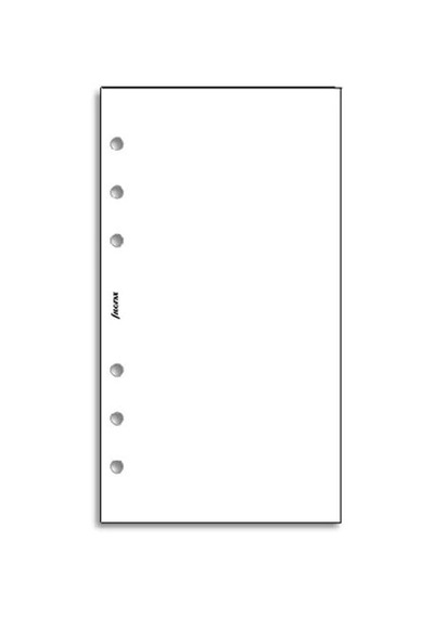 Filofax 132405 Kişisel Not Kağıdı, Boş, Beyaz