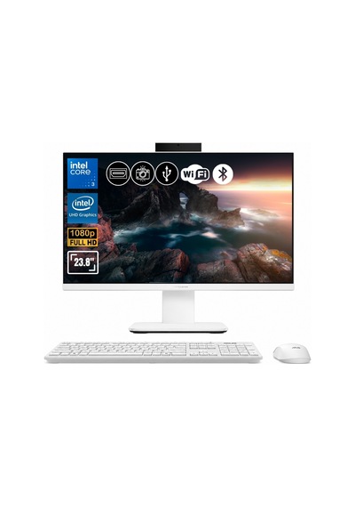 Asus P440VAK-C38512W0D-A1 Core 3 100U 8 GB 1 TB SSD 23.8" Free Dos AIO Masaüstü Bilgisayar
