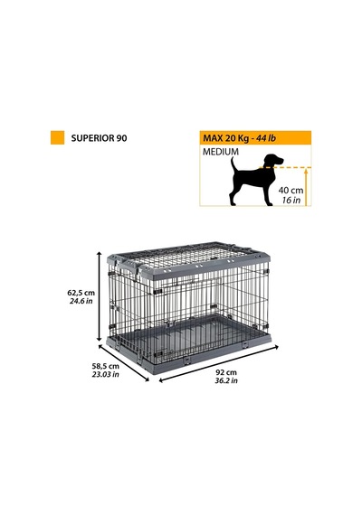 Superior 90 Tekerlekli Eğitim Metal Taşıma Kafesi