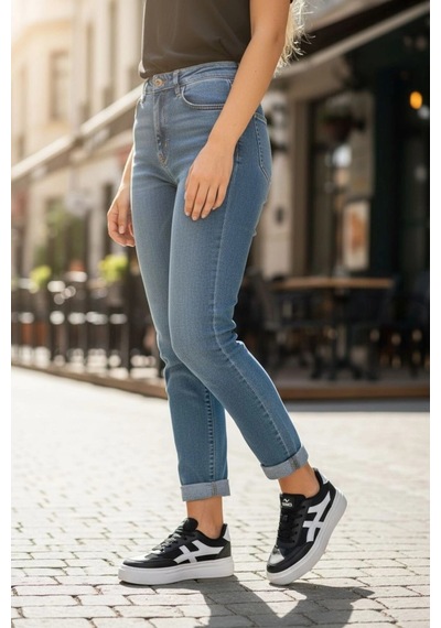 In Step Meengi Unisex Siyah Beyaz Detaylı Günlük Spor Ayakkabı - Sneaker
