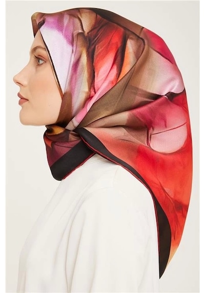 Armine Twill İpek Eşarp 23ka9014 34 Çok Renkli