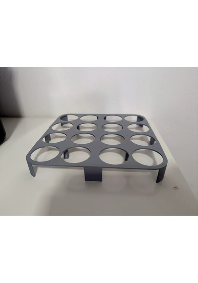 3d Baskı 16'lı Yumurtalık Buzdolabı İçi Yumurta Rafı Düzenleyici Yumurta Tutucu Gri Sarı
