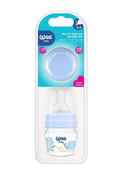 Pp Alıştırma Bardağı-Biberon Seti Wee Baby 778 Mavi 30 ML