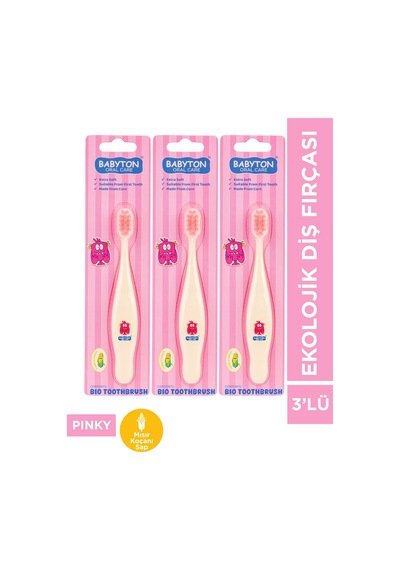 Ekolojik Diş Fırçası 3'lü Set Pinky