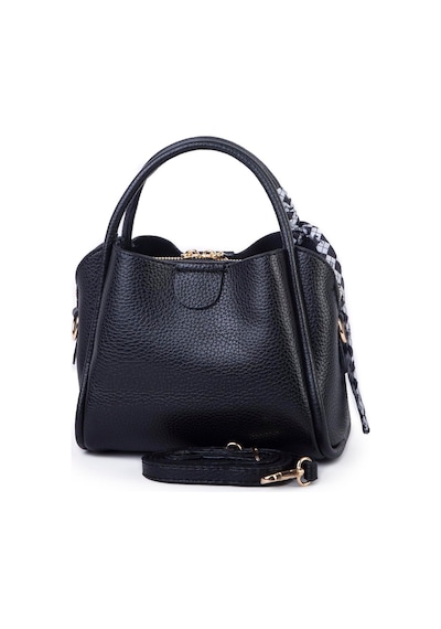 Nas Bag Fularlı Mini Boy El Ve Çapraz Çanta Siyah Lopez Siyah