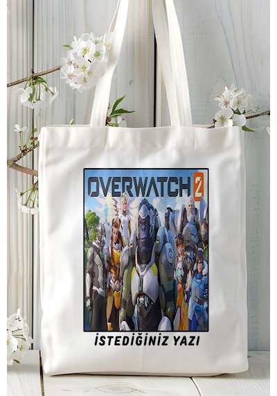 Art Hediye Overwatch Oyun Baskılı Omuz Çanta Kişiye Özel Model 11 Çok Renkli