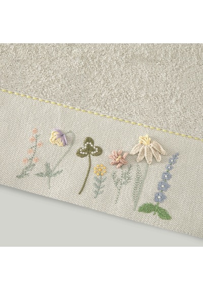 Linens Fiore Bambu 50x85 Cm Yüz Havlusu Taş 450 G/m²