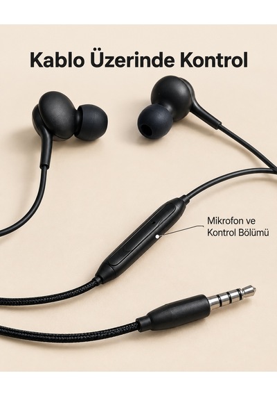 Tek Günlük Kullanıma Uygun Silikon Uçlu Kablolu Kulaklık Najmaddin