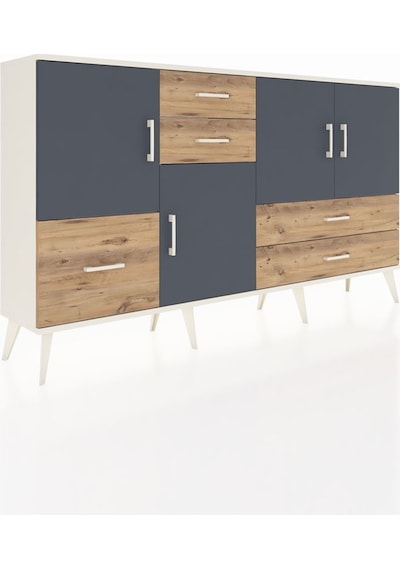 Arges Konsol 4 Raflı 5 Çekmeceli 4 Kapaklı 176x30x99 Aytaşı-antrasit/çam Antrasıt/atlas Çam - Aytası Arges Konsol 4 Raflı 5 Çekmeceli 4 Kapaklı 176x30x99 Aytaşı-antrasit/çam Antrasıt/atlas Çam - Aytası