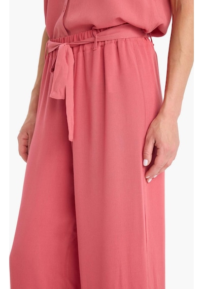 Defacto Culotte Geniş Paça Krinkıl Viskon Kapri C9565ax25smbr275 Bordo