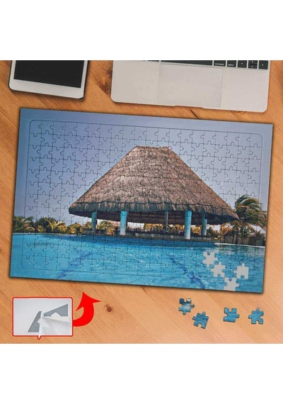 Havuz, Gölge, Klübe 240 Parça Puzzle Yapboz Tablo-689
