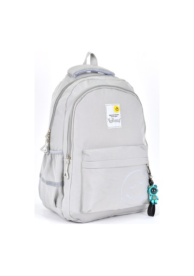 Elatae Unisex Ortopedik Çok Gözlü Günlük Seyahat Okul Sırt Çantası Gri 51709