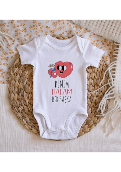 Bitmeyenkartus Bk Kids Benim Halam Bir Başka Tasarımlı Bebek Body Zıbın - Model Çok Renkli