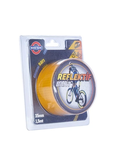Boss Tape 3630 Reflektif Bant 35mmx1.5m Parlak Sarı