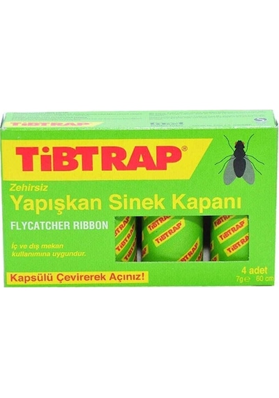 Büro Ev Ofis Yazlık İçin 4parça Tibtrap Yapışkan Sinek Kapanı Seti