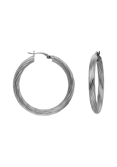 Glorria Gümüş 3 Cm Burgu Halka Küpe N11.30816
