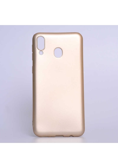 Ekılıf - Samsung Galaxy M20 Uyumlu Kılıf Mat Soft Premier Silikon Kapak - Gold