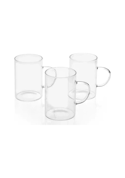 Mey İthalat Decohandy 3'lü Cam Kupa 200 Ml Çok Renkli
