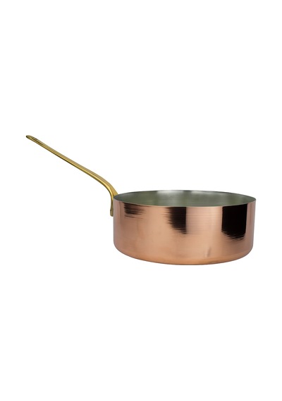 Cuvesta El Yapımı Modern Kalın 1.5mm Bakır Sote,sos Tavası 25x8cm