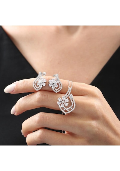 Effective Diamond Damla Serenatı Gümüş Mini Set