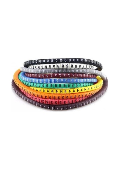 Renkli Kablo İşaretleyici Kablo Numaratörü 1.5mm 124-Pembe