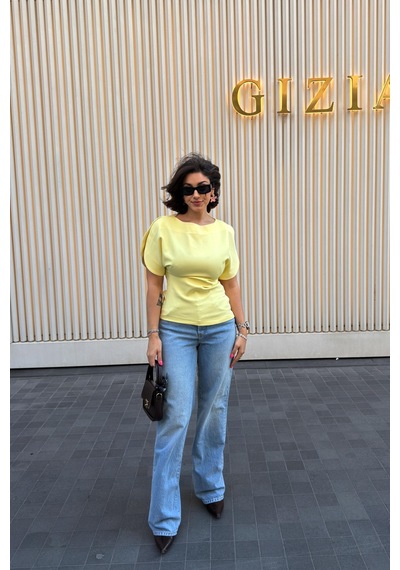 Gigi Wardrobe Fresh Lemon Bluz Sarı Sarı