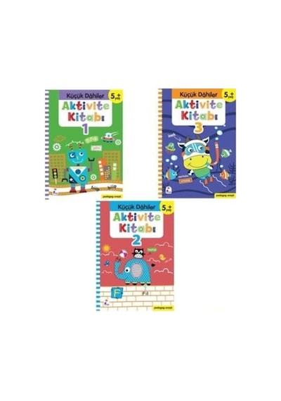 Küçük Dahiler Aktivite Seti 5+ Yaş 3 Kitap Takım Okul Öncesi