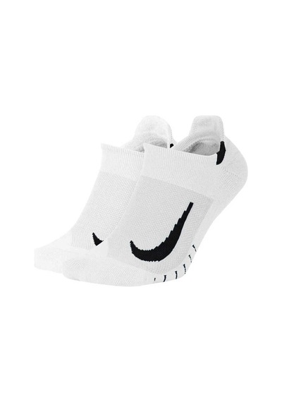 Nike Multiplier Unisex 2'li No Show Antrenman Çorabı Beyaz Siyah