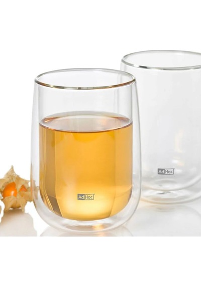 Adhoc Set Çay Bardağı Duo Glass Renkli