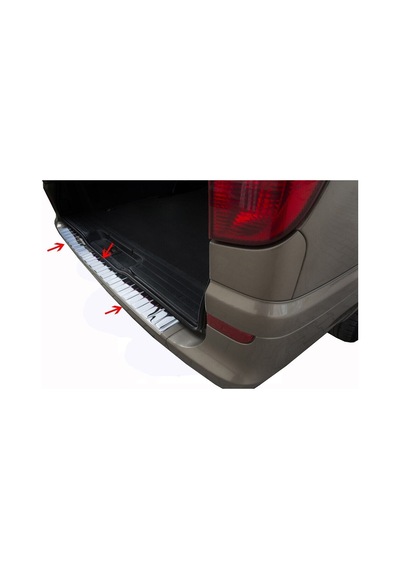 Mercedes Viano Uyumlu Arka Tampon Eşiği 2004-2014 Paslanmaz Krom