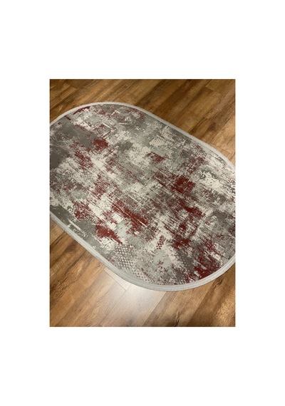 Begonvil Bv03b Bordo-krem Oval Halı Çok Renkli