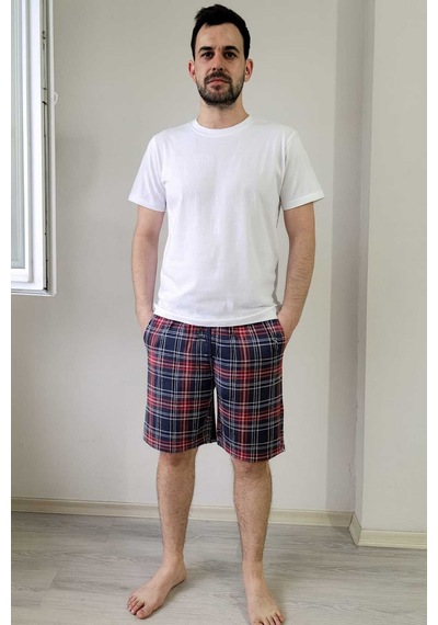 2 Adet Erkek Şort Pamuklu Avantajlı Paket Lacivert