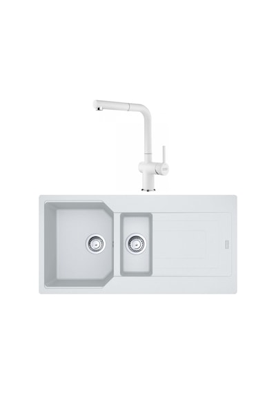 Franke Urban UBG 651-100 Bianco Granit Eviye - Active Plus Doccia 2.0 Batarya Seti