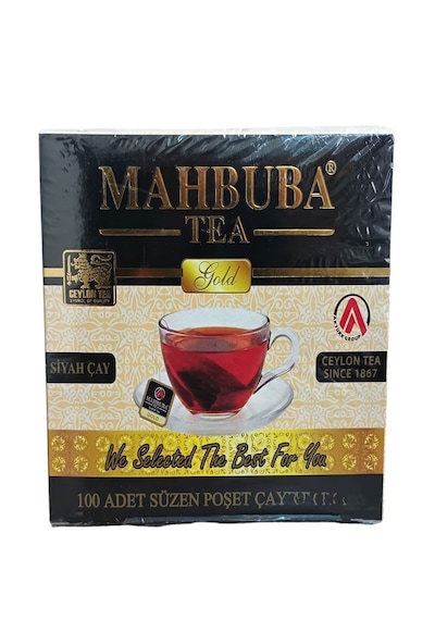 Mahbuba Gold 1 Paket 100 Adetlik Poşet Çay %100 Ceylon Tea Siyah Çay