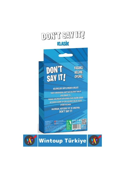 Eğitici Dikkat Zeka Gelişimi Eğlenceli Vakit Genç Nesil Yetişkin Kart Oyunu Don't Say It-klasik