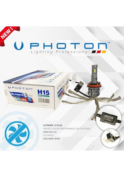 Photon Ultimate +3 Plus Led Xenon H1-H4-H7-H8-H11-H15-H16-Hb3 537281476
