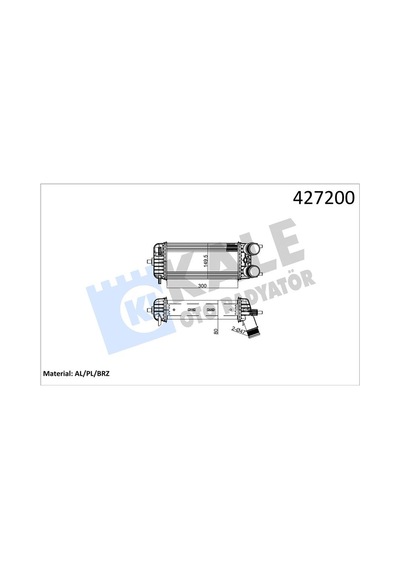 Kale Intercooler Courıer Fıesta 1.5tdcı 1.6tdcı 18 IS00-KALE 020CAC140