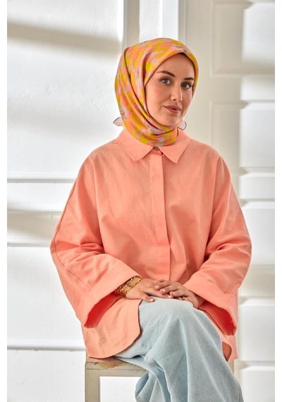 Silk Home Velora Eşarp 161001-31 Pudra Vizon, Sarı, Somon, Turuncu, Gri