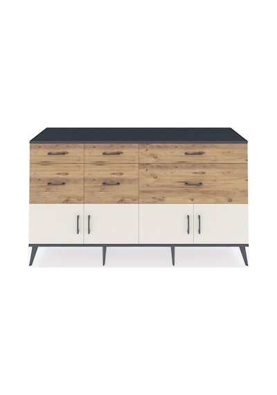 Hyperion Konsol Tek Raflı 6 Çekmeceli 4 Kapaklı 176x44x99 Antrasi Antrasit-aytaşı/çam Hyperion Konsol Tek Raflı 6 Çekmeceli 4 Kapaklı 176x44x99 Antrasi Antrasit-aytaşı/çam