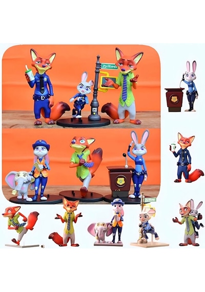 Zootopia Zootropolis Nick - Judy Koleksiyon Figürleri Rastgele