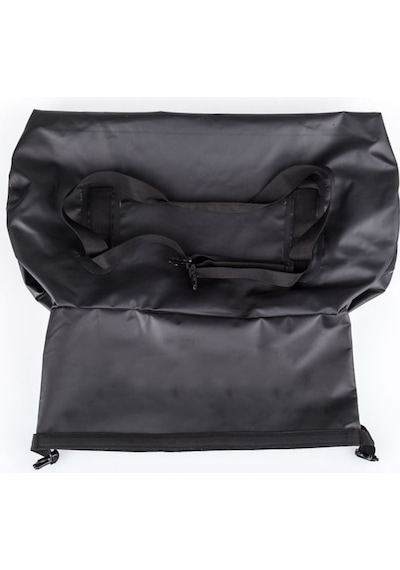 Motosiklet Travel Seyahat Çanta Pvc Branda Kumaş Touring Tur Çantası 50 Lt Siyah