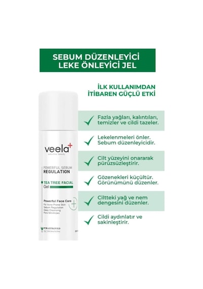 Veela Akneye Yönelik Ciltler İçin Sebum Düzenleyici Yüz Temizleme Jeli