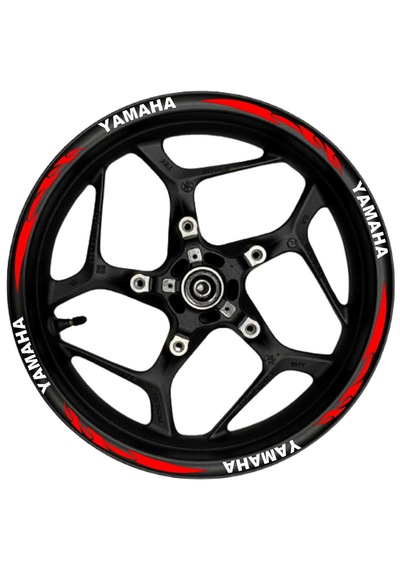 Yamaha Beyaz Yazılı Kırmızı Pençe Şeritli-174