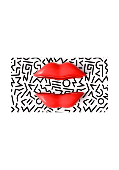 Mustard Hot Lips Seramik Organizer Kutu Kırmızı