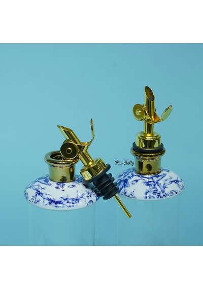 Blue Life 2'li Cam Porselen Yağdanlık Çok Renkli