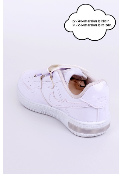 Nese Shoes Işıklı Çocuk Ortopedik Destekli Sneaker Beyaz