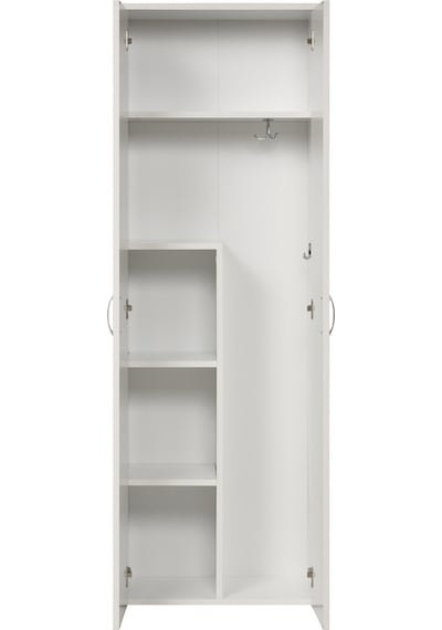 Temizlik Malzemeleri Dolabı, Ahşap Gardırop, Elbise Dolabı, Çok Amaçlı Dolap, 60x34x180cm Beyaz Temizlik Malzemeleri Dolabı, Ahşap Gardırop, Elbise Dolabı, Çok Amaçlı Dolap, 60x34x180cm Beyaz