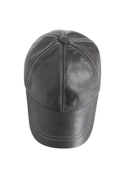 Tezzgelsin Unisex %100 Deri Arkadan Ayarlanabilir Baseball Kep Şapka Antrasit