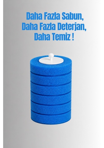 6 Adet 1 Paket Deterjanlı Tek Kullanımlık Tuvalet Temizleme Yedek Süngeri, Yedek Başlığı, Yedek Ka